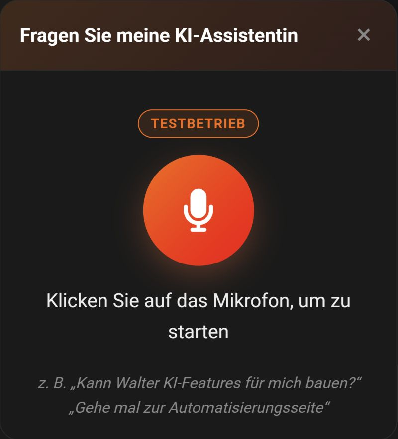 Website AI Agent: voice overlay with microphone button on the website